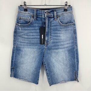 Fashion Nova Everything’s Good Super Stretch denim Bermuda Shorts Sz 5